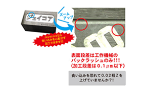 温度変化や磨耗での加工段差の解消